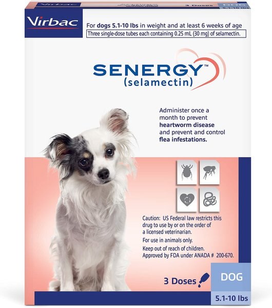 Senergy Topical Solution for Dogs， 5.1-10 lbs， (Lavender Box)