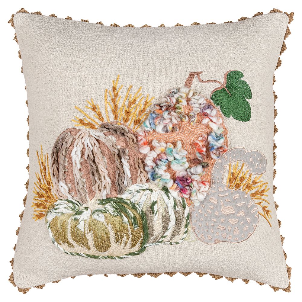 Rizzy Home Gourds Throw Pillow