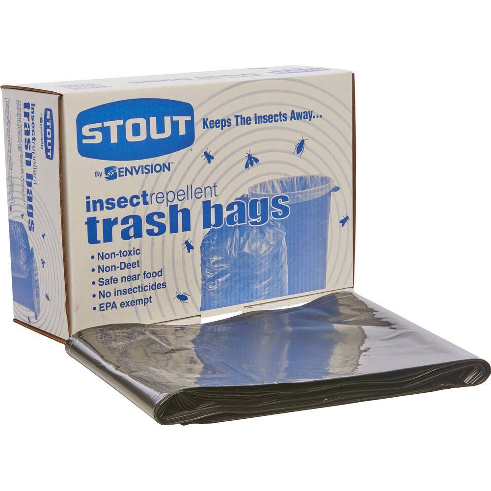 Stout 55 Gal. Insect Repellent Trash Bags (65 Per Box) STOP3752K20