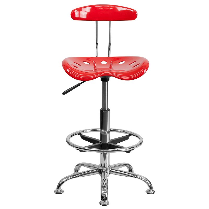 Flash Furniture Bradley Red Tractor Seat Drafting Stool