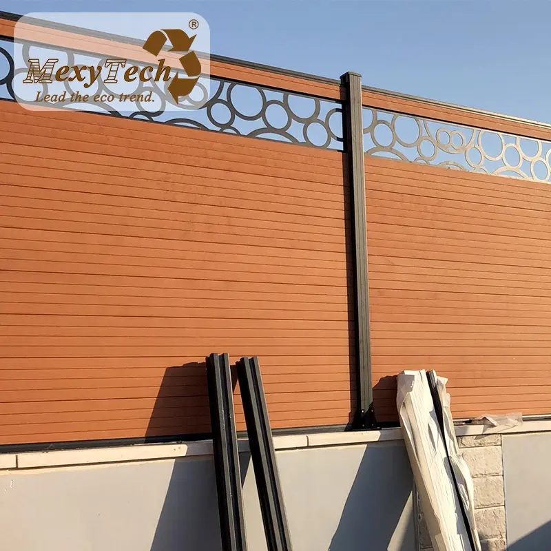 decoration privacy fence   factory supply OEM ODM composite fence board   WPC fence panel