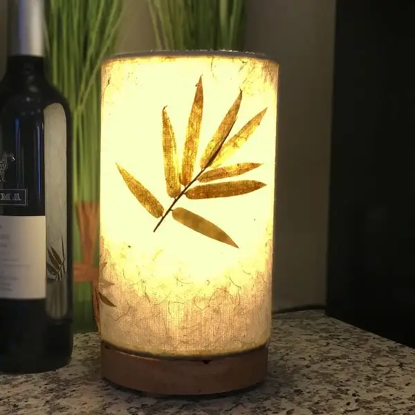 Handmade Paper Cylinder Mini Bamboo Lamp