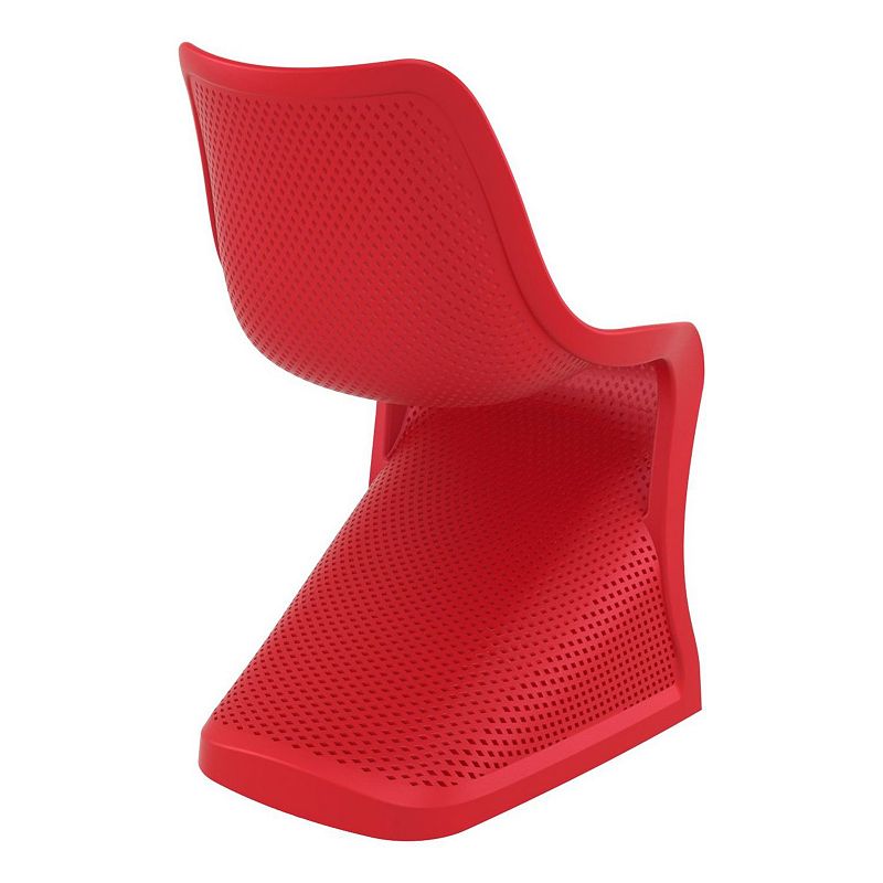 33.5 Red Outdoor Patio Dining Chair