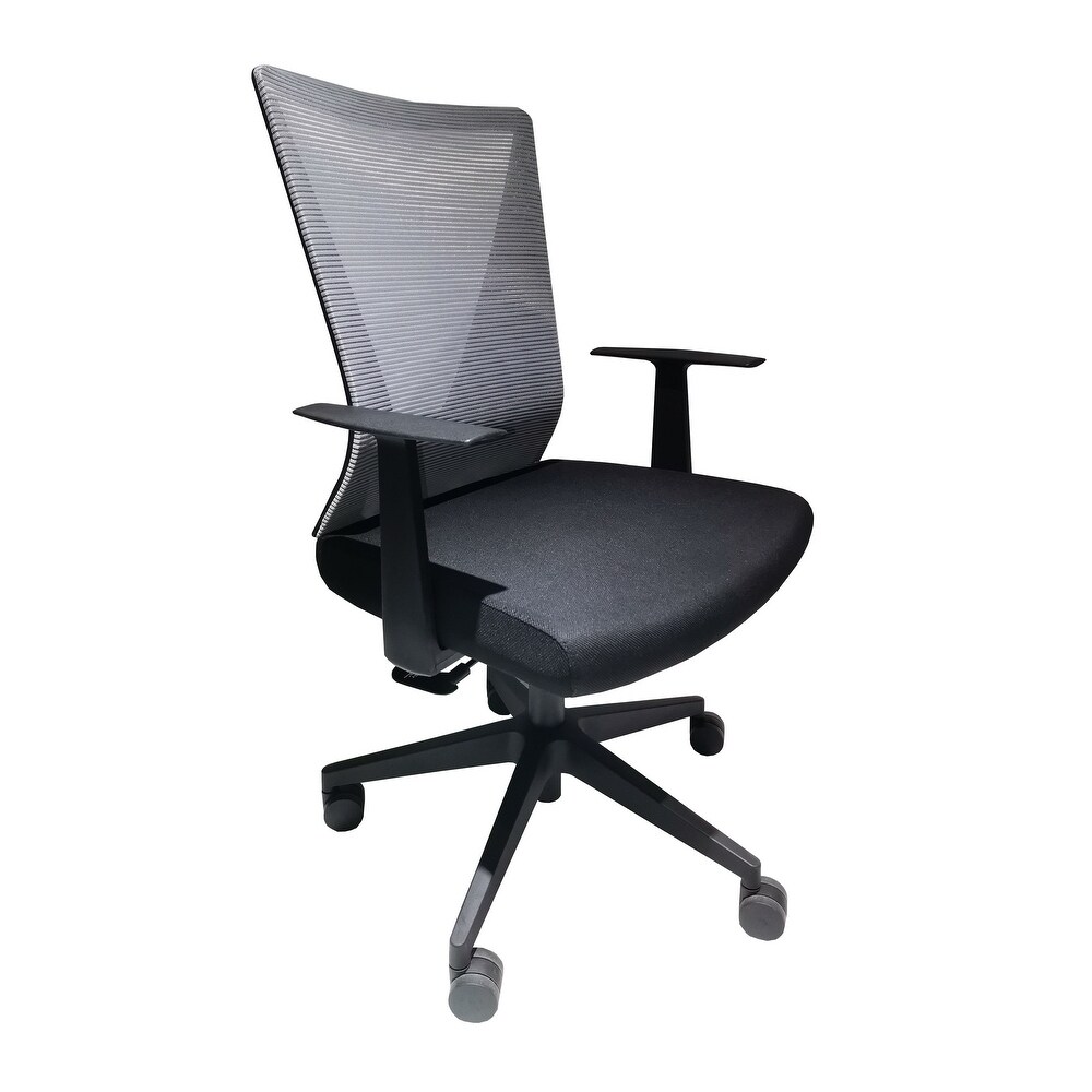 Mesh Office Chair Ergonomic Mid Back Swivel Desk Chair  Fixed Armrest with Lumbar Support and Adjustable Height Task Chairs