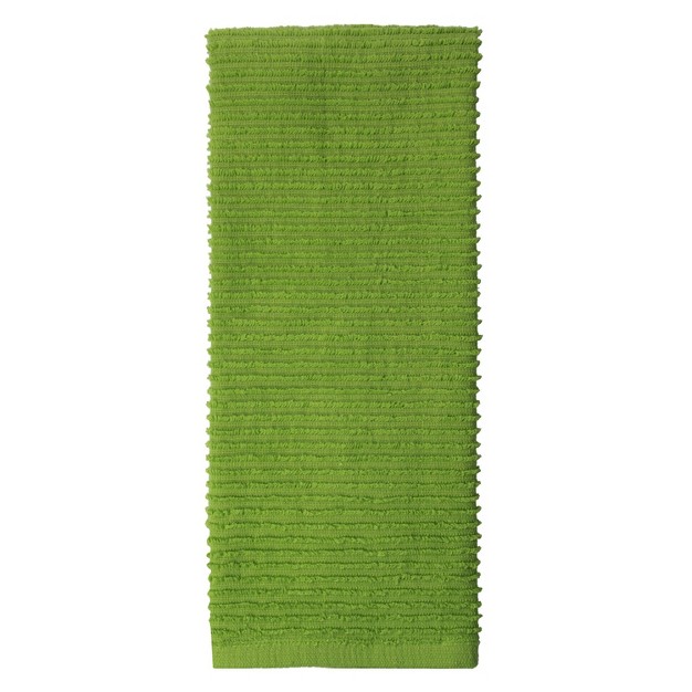 3pk Striped Kitchen Towel Solid Green Mu Kitchen