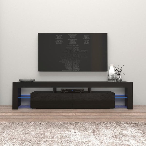 Milano 200 Modern 79-inch TV Stand with 16 Color LEDs