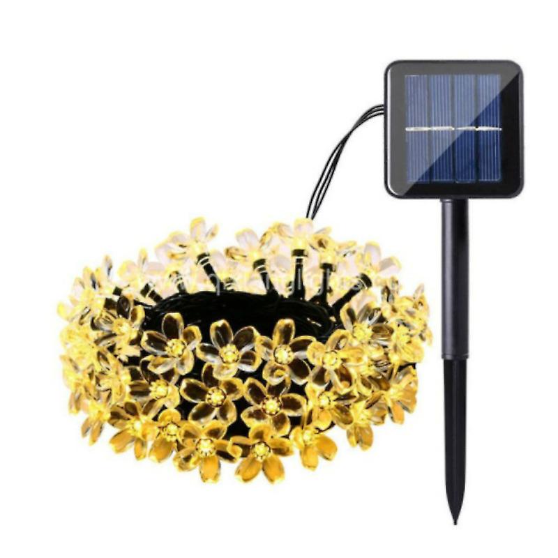 Outdoor String Lights 9.5M 50 Led Cherry Blossom Flower Solar Garden Decorations