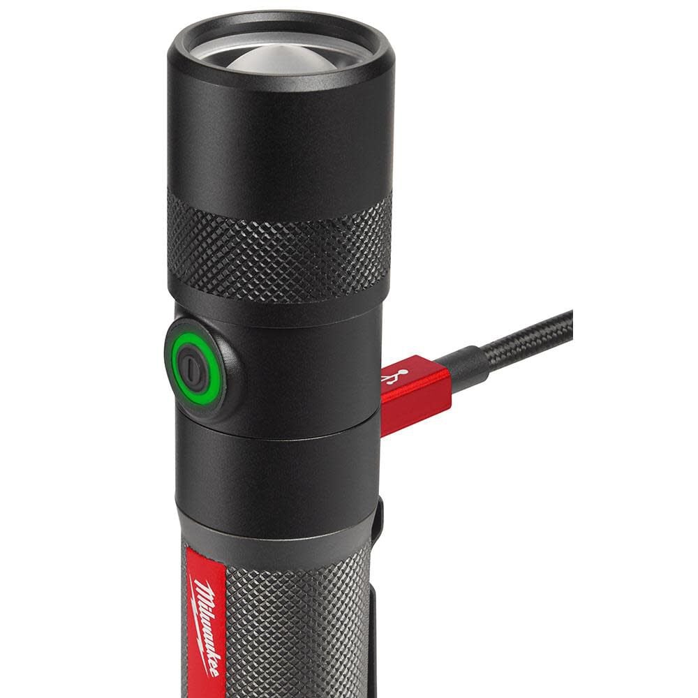 Milwaukee USB Rechargeable Twist Focus Flashlight Kit Bundle 2161-21-48-11-2131 from Milwaukee