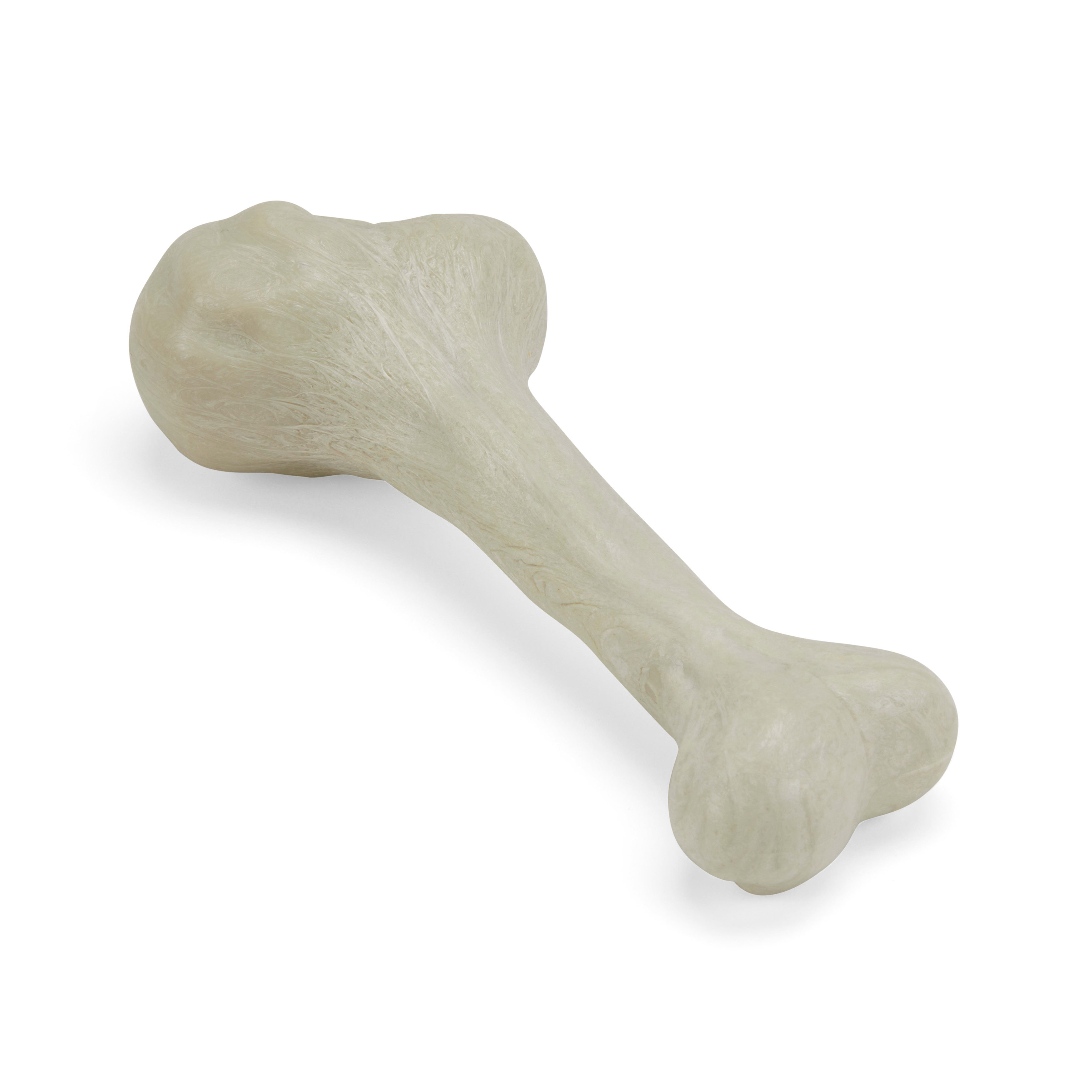 Leaps  Bounds Nylon Peanut-Butter-Flavored Chicken Bone Dental Dog Chew Toy， X-Small