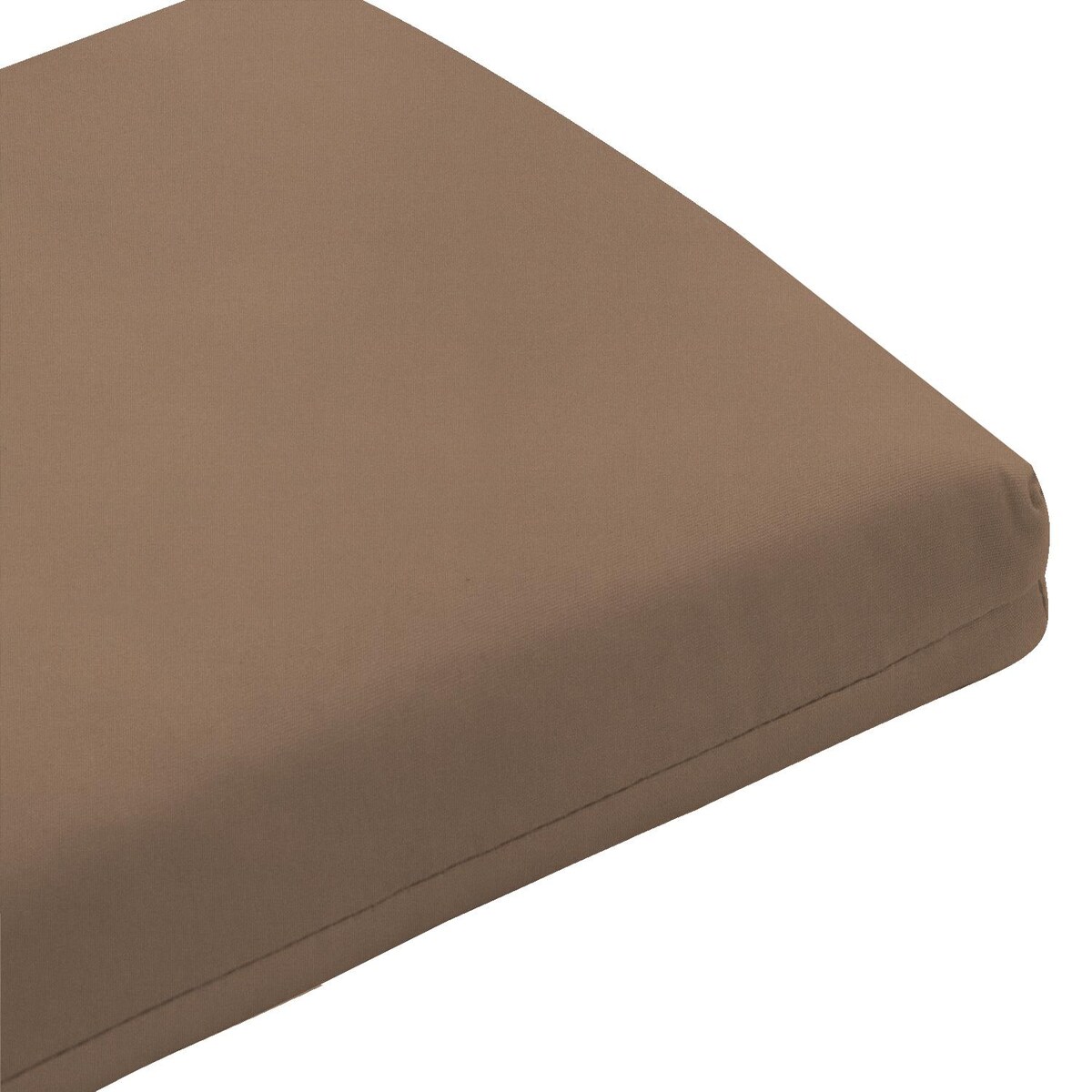 Sunbrella Canvas Cocoa Large Outdoor Replacement Bench Cushion W/ Knife Edge By Signature