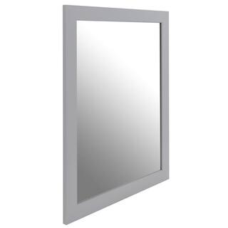 Home Decorators Collection 26.25 in. W x 32 in. H Rectangular Framed Wall Bathroom Vanity Mirror in Pearl Gray WM26-PG