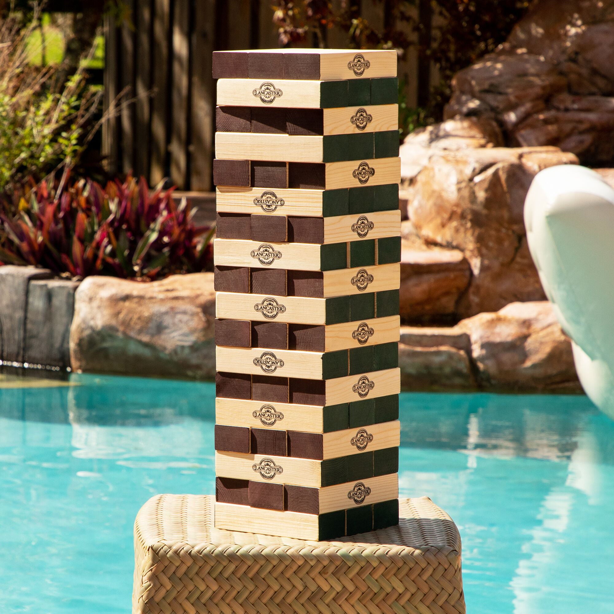 Lancaster Gaming Giant Wooden 54-Piece Tumbling Tower Outdoor Game