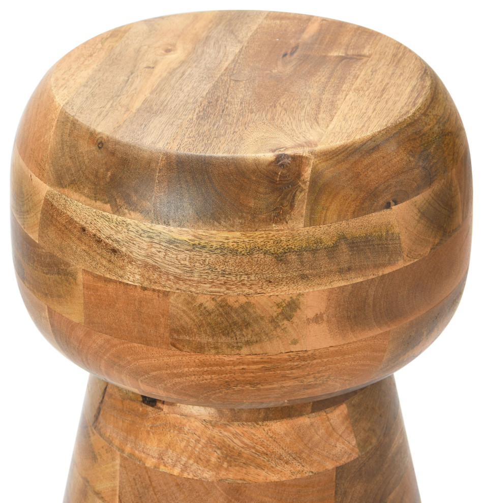 Cuvee Wood Stool or End Table  Natural   Rustic   Side Tables And End Tables   by Creative Co op  Houzz