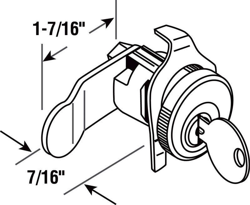 Prime-Line Nickel Steel Counter Clockwise Mailbox Lock