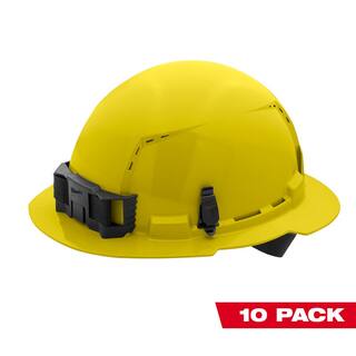 MW BOLT Yellow Type 1 Class C Full Brim Vented Hard Hat with 4-Point Ratcheting Suspension (10-Pack) 48-73-1203X10