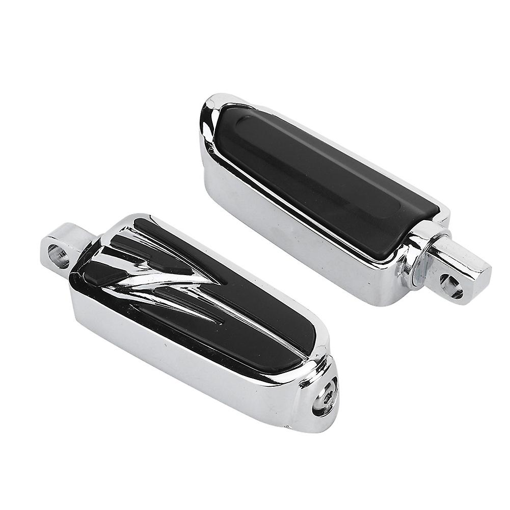 Universal Motorcycle Footrest Replacement Silver Black Aluminum Foot Peg Modification Part