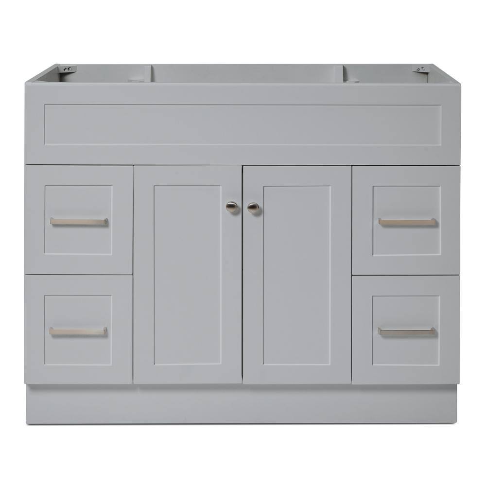 ARIEL Hamlet 42 in. W x 21.5 in. D x 33.5 in. H Bath Vanity Cabinet Only in Gray F043S-BC-GRY