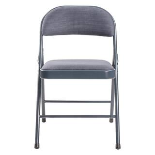 900 Star Trail Blue Fabric Padded Metal Frame Folding Chair (4-Pack) 974