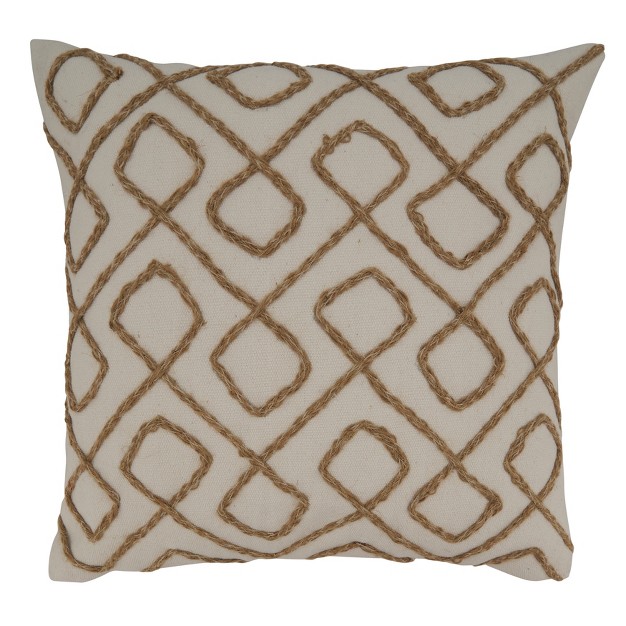 Saro Lifestyle Dori Embroidered Throw Pillow With Poly Filling