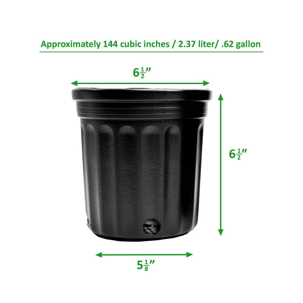 Viagrow 12 Gal. Plastic Nursery Pots (100-Pack) VHPP50-100