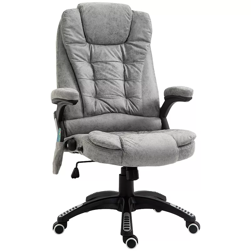 Vinsetto Ergonomic Vibrating Executive Massage Office Chair， with Wheels， Grey