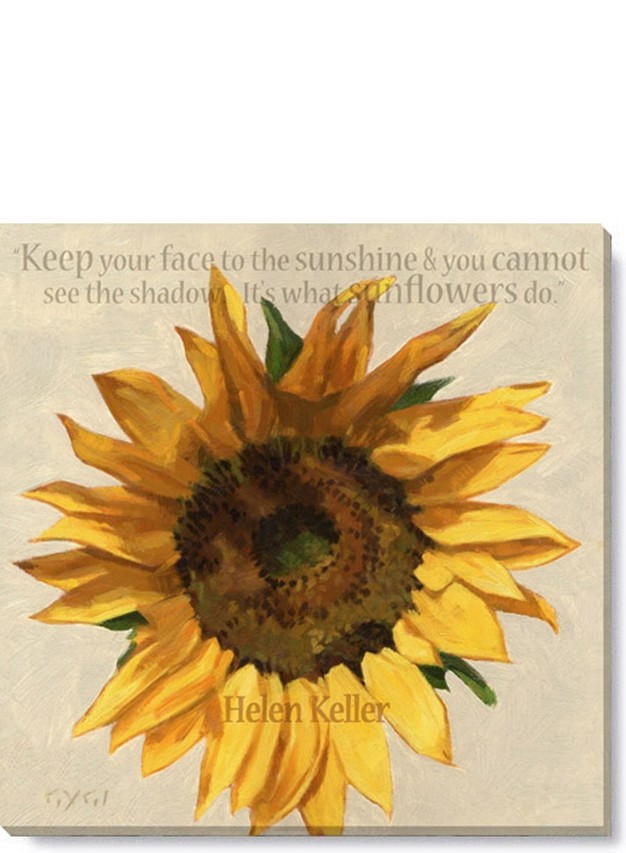 Sullivans Darren Gygi Inspirational Sunflower Canvas Museum Quality Giclee Print Gallery Wrapped Handcrafted In Usa