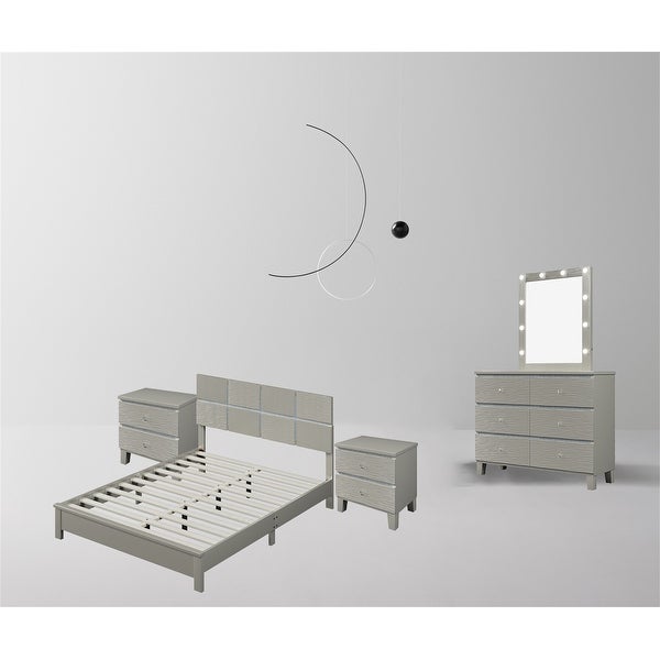 Silver Bedroom Sets 5 Piece - - 37475884