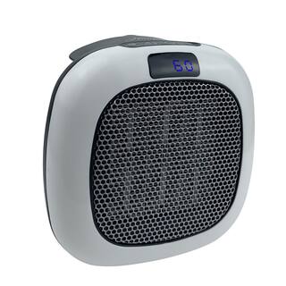 Hunter Deluxe Plug-in 750-Watt Ceramic Electric Space Heater with Remote Control 73027-WH