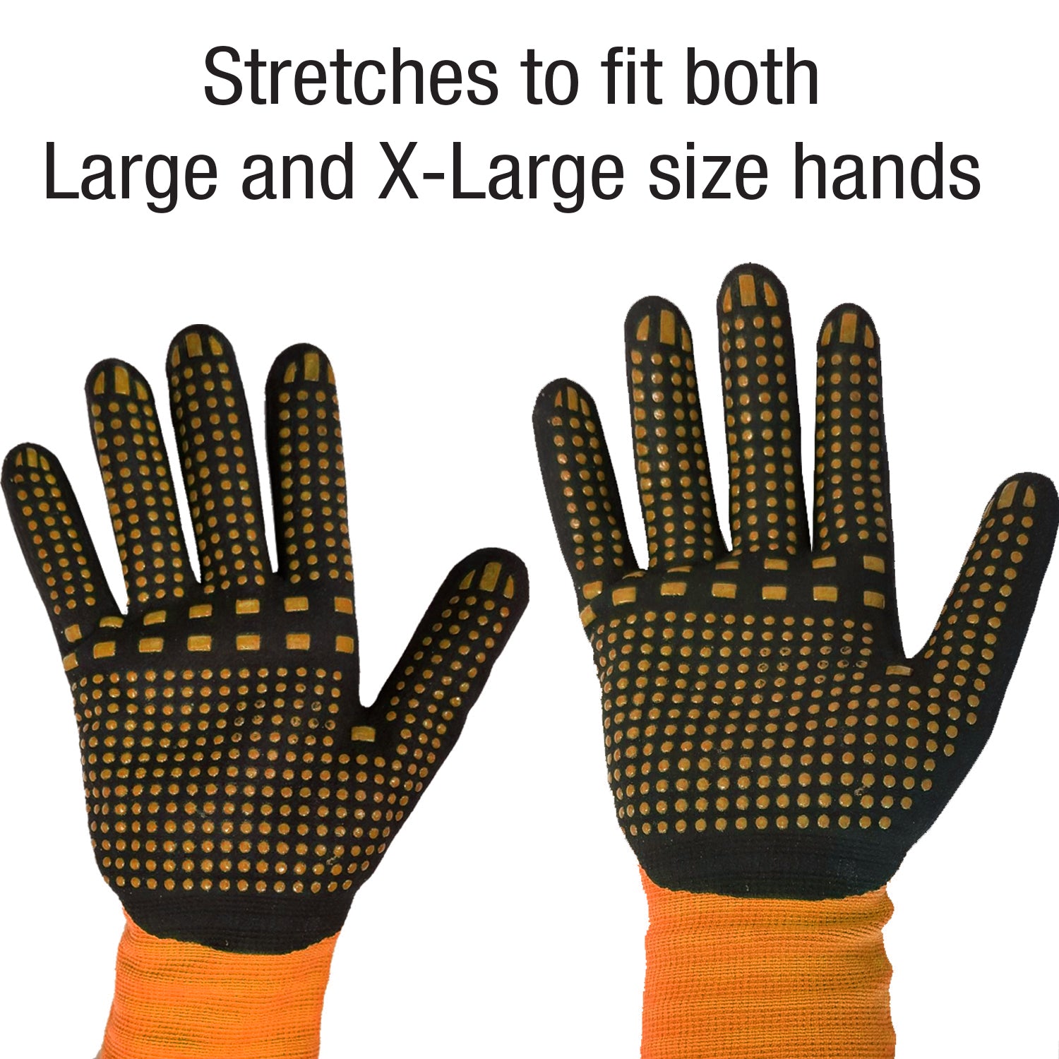 MaxGrip Men's Orange Glove, Large