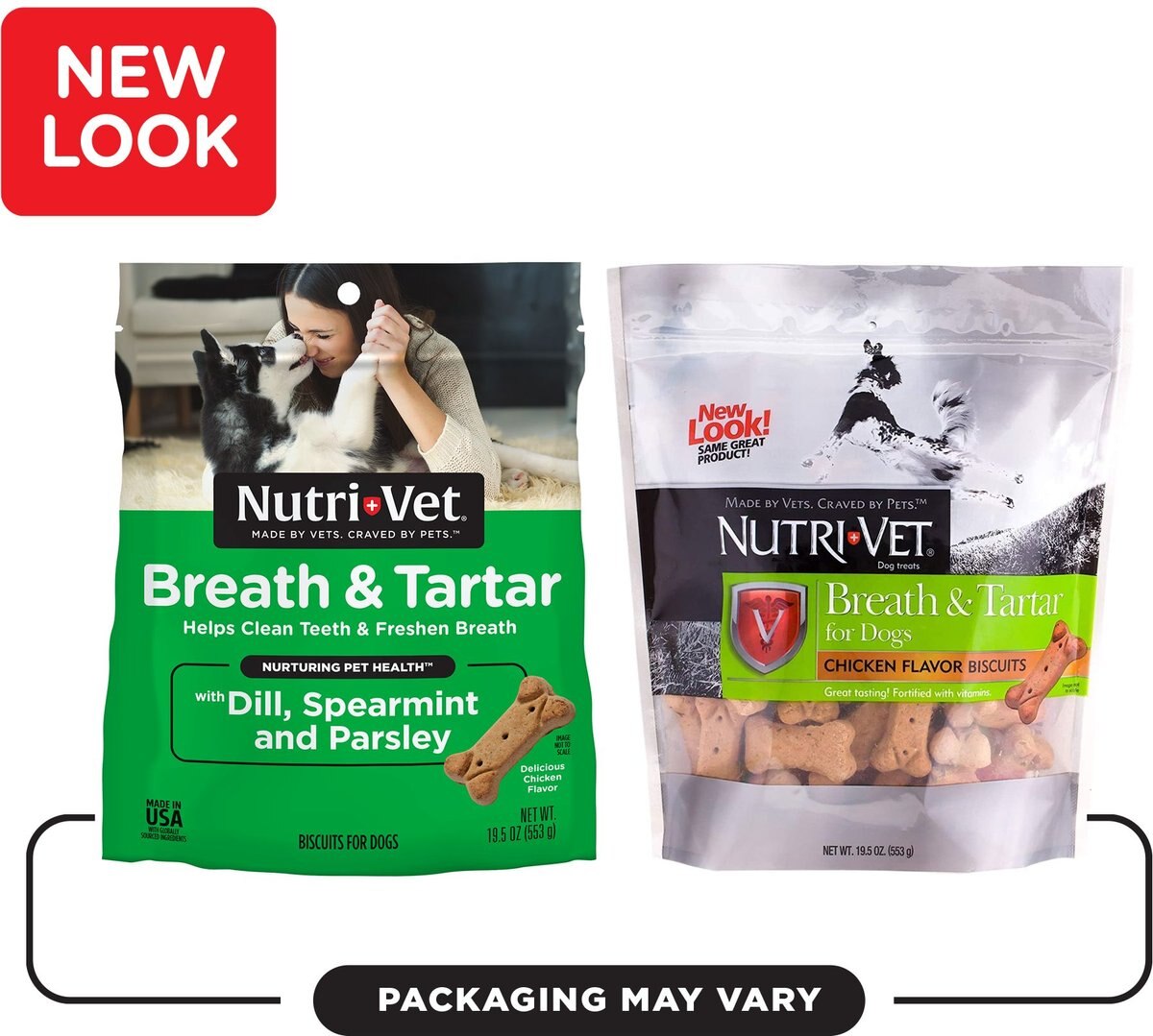 Nutri-Vet Breath and Tartar Chicken Flavored Dental Dog Biscuit Treats