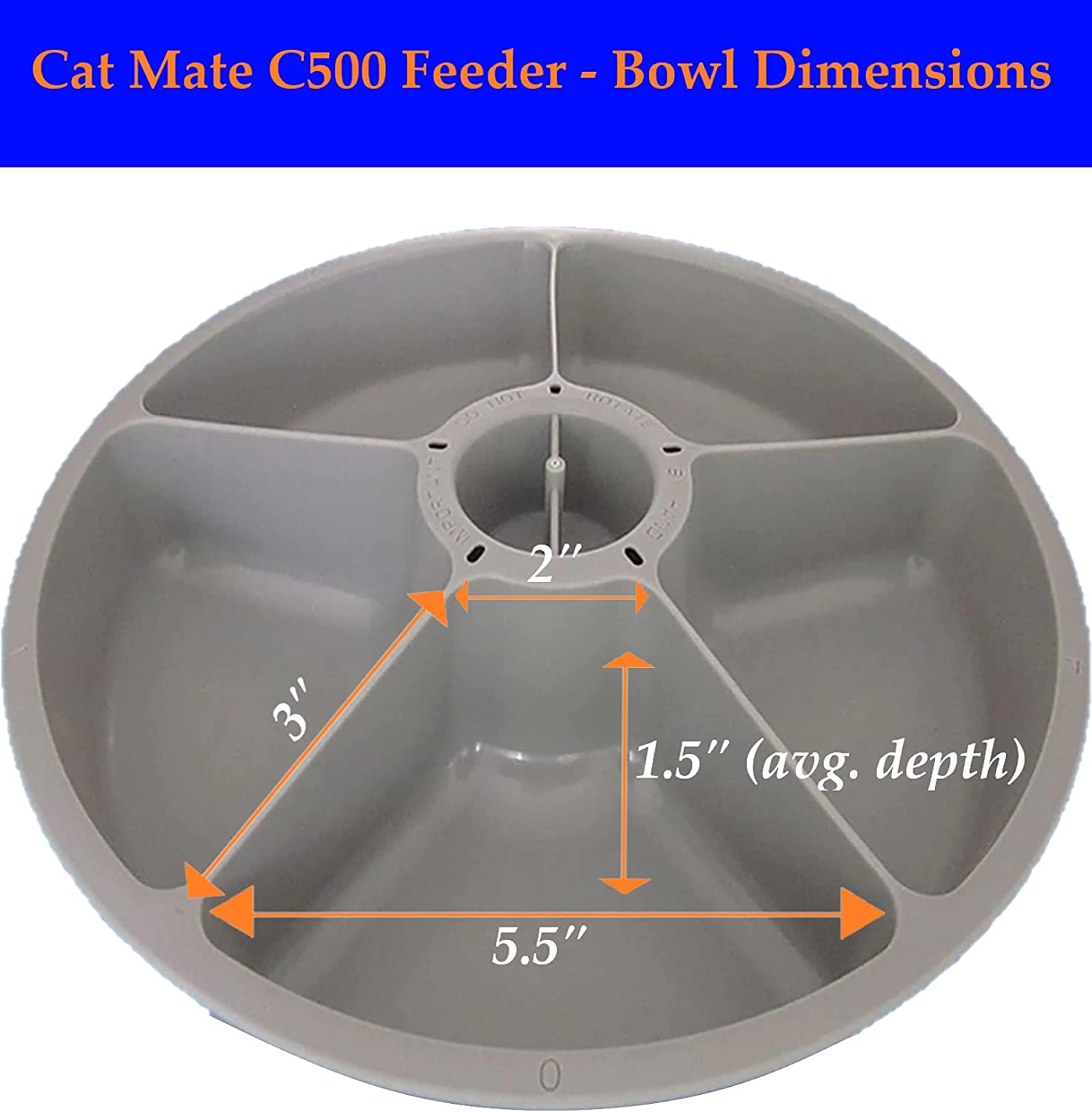 Cat Mate C500 Automatic Pet Feeder with Digital Timer for Cats and Small Dogs White， 13.4 x 11.4 x 2.8