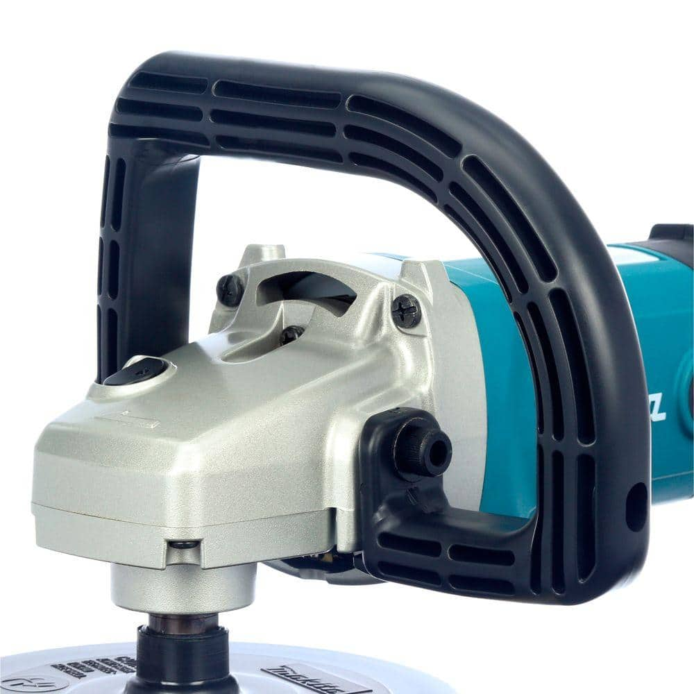 Makita 10 Amp 7 in. Corded Variable Speed Hook and Loop Sander/Polisher w/ Soft Start, Backing Pad, Side Handle and Loop Handle 9227C