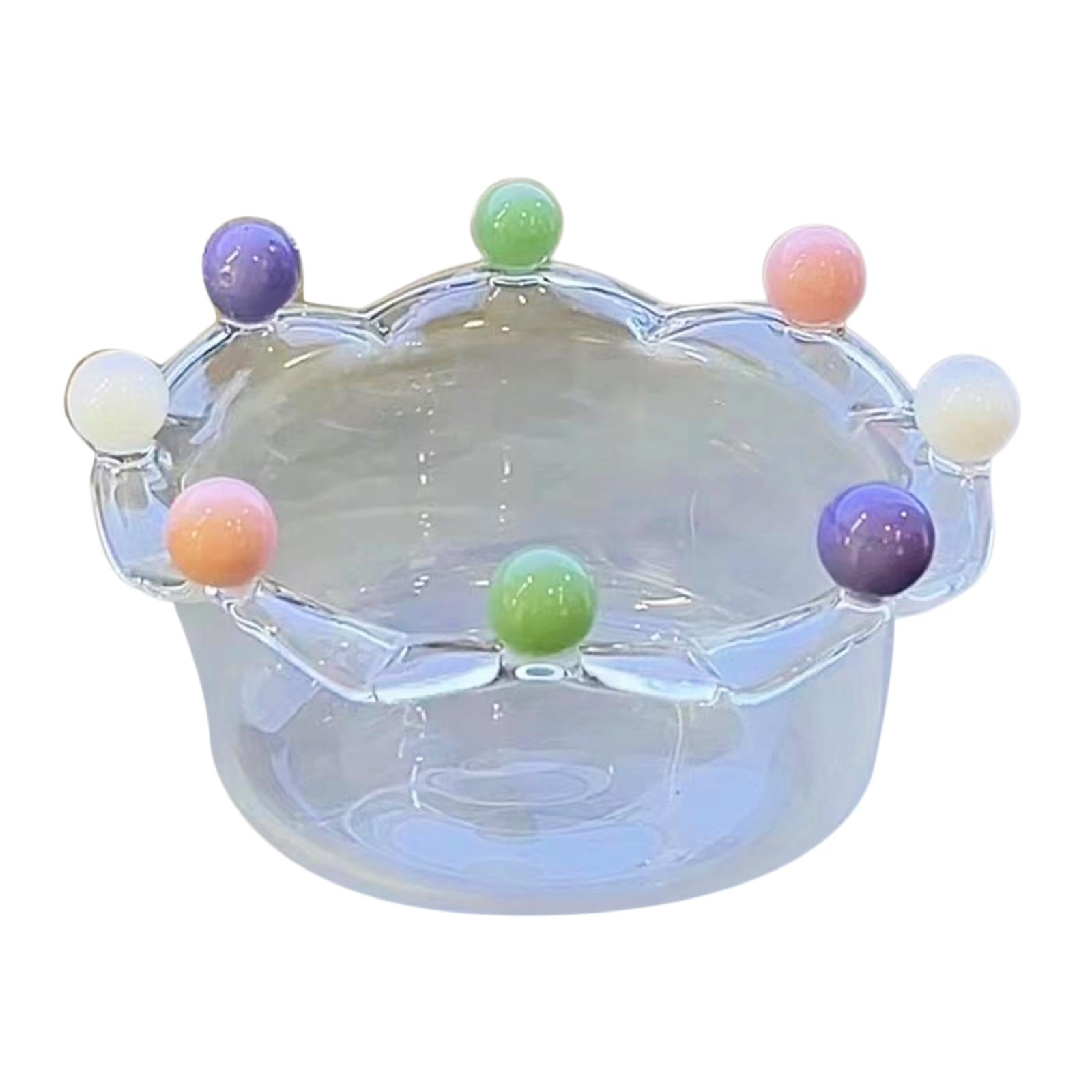 Salad Bowl Pudding Rice Soup Bowl Storage Snack Fruit Plate Tableware Candy Dessert Glass Bowl For Household Living Room Home Decor Kitchen styleC