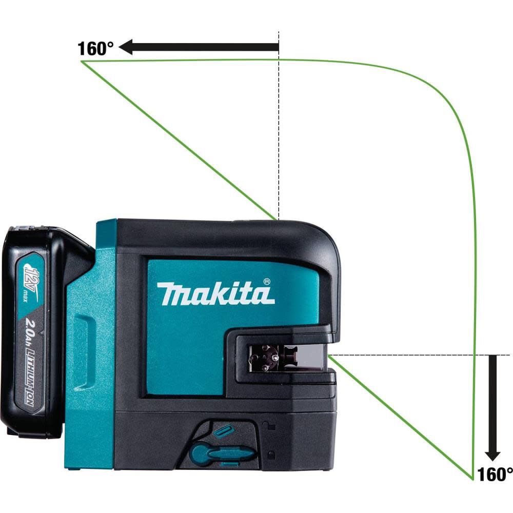 Makita 12V Max CXT Self-Leveling Cross-Line Green Beam Laser Kit SK105GDNAX from Makita