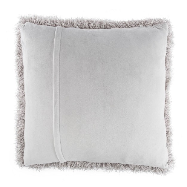 Oversized Plush Faux Fur Square Throw Pillow Yorkshire Home