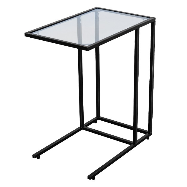 Tangkula Coffee Tray End Table Side Tv Stand Lap Snack Teapoy W Clear Glass Top