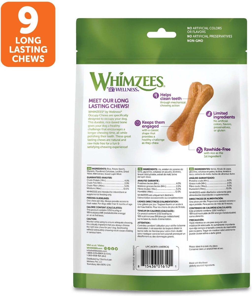 WHIMZEES Rice Large Bones Dental Dog Treats