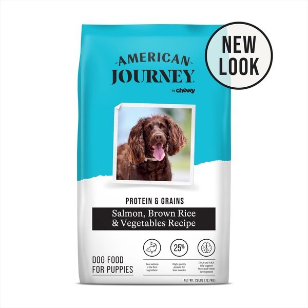 American Journey Protein and Grains Puppy Salmon， Brown Rice and Vegetables Recipe Dry Dog Food