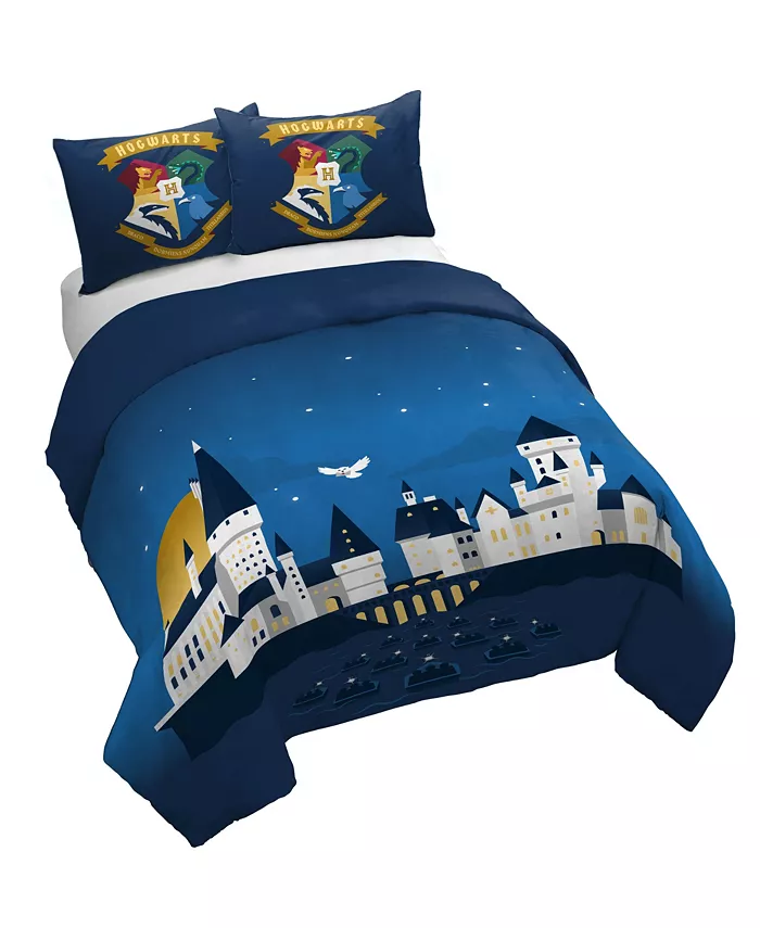 Saturday Park Harry Potter Exploring Hogwarts 100% Organic Cotton Full Queen Duvet Cover and Sham Set