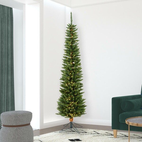 7.5' x 23 Durham Pole Pine Tree with 250 Warm White LED Lights