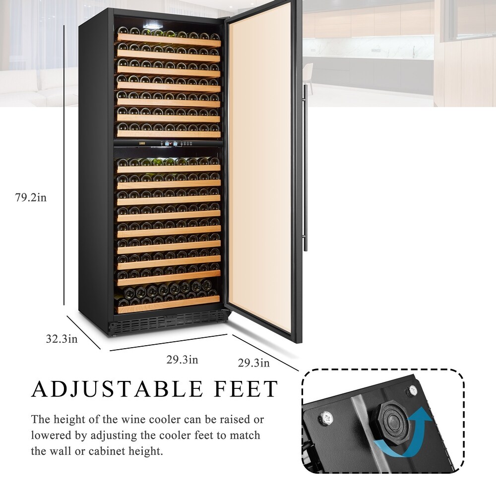 Lanbo Freestanding Dual Zone Wine Cooler Refrigerator  287 Bottles