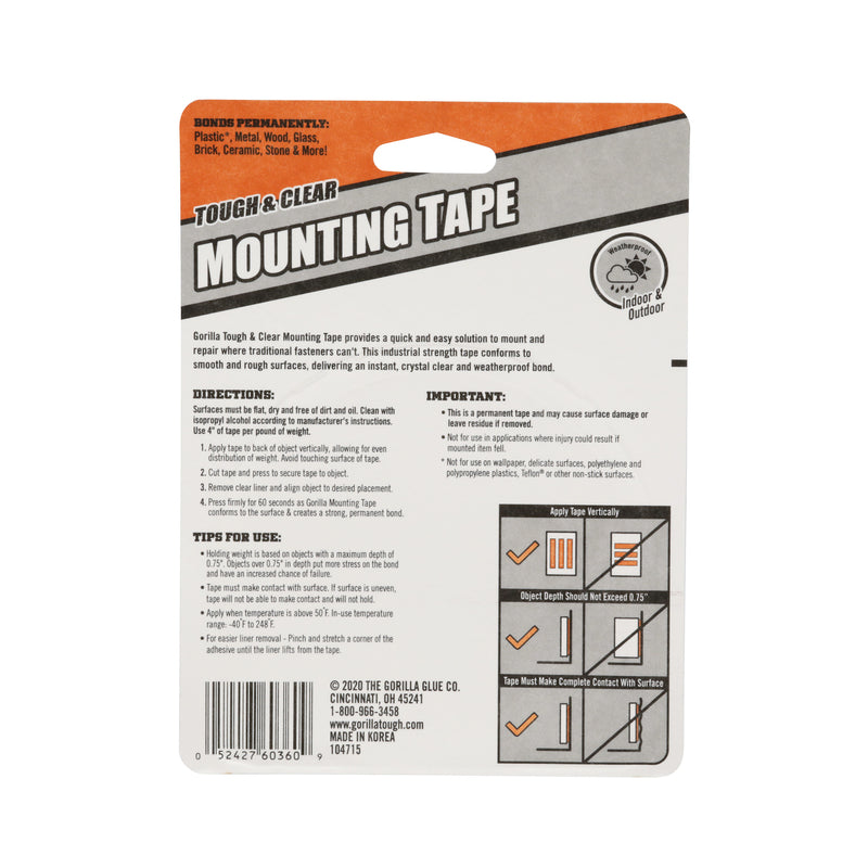 GORILLA MOUNTG TAPE BLK