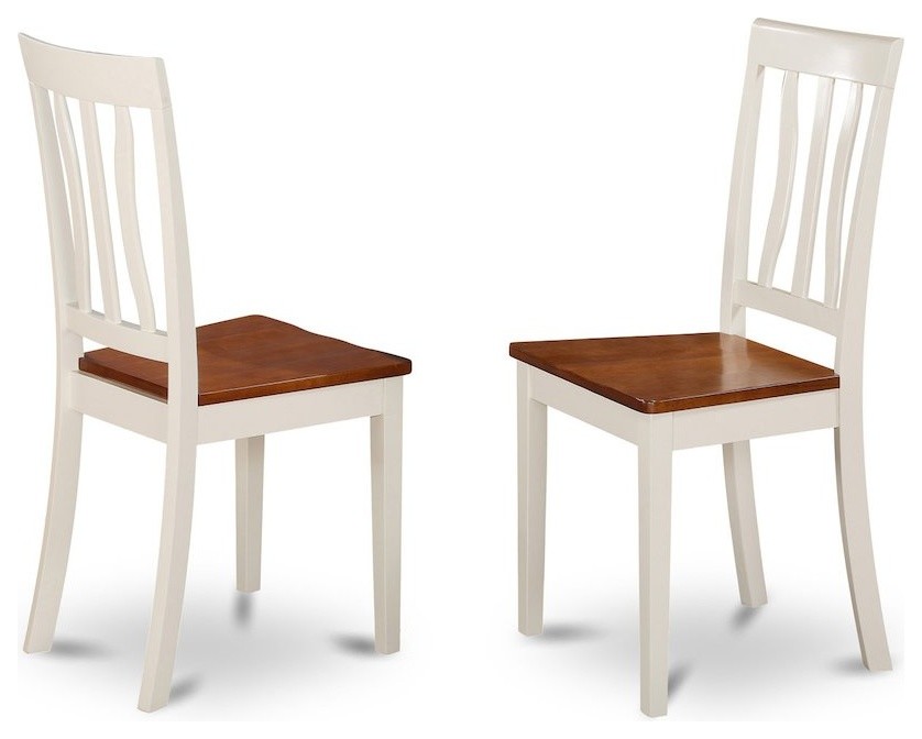 Antique Kitchen Dining Chair Wood Seat  Set of 2   Transitional   Dining Chairs   by Kolibri Decor  Houzz