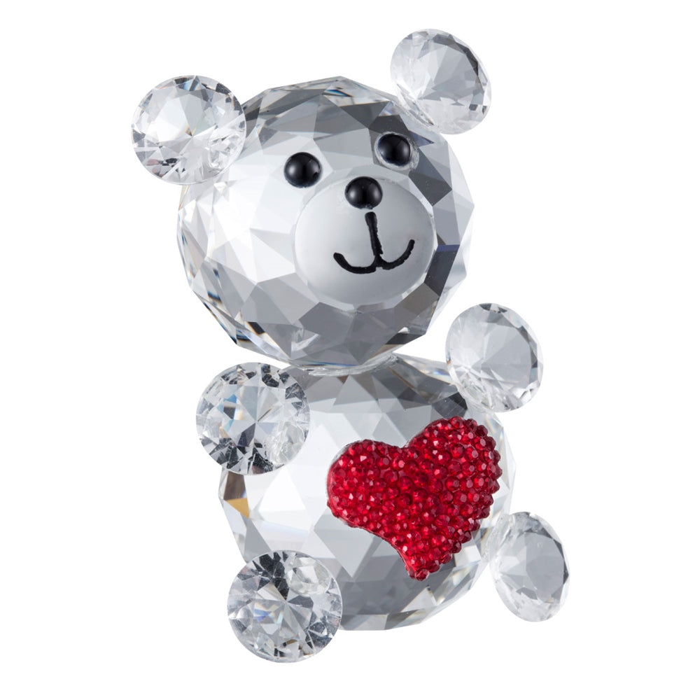 Galway Crystal Love Bear Pink