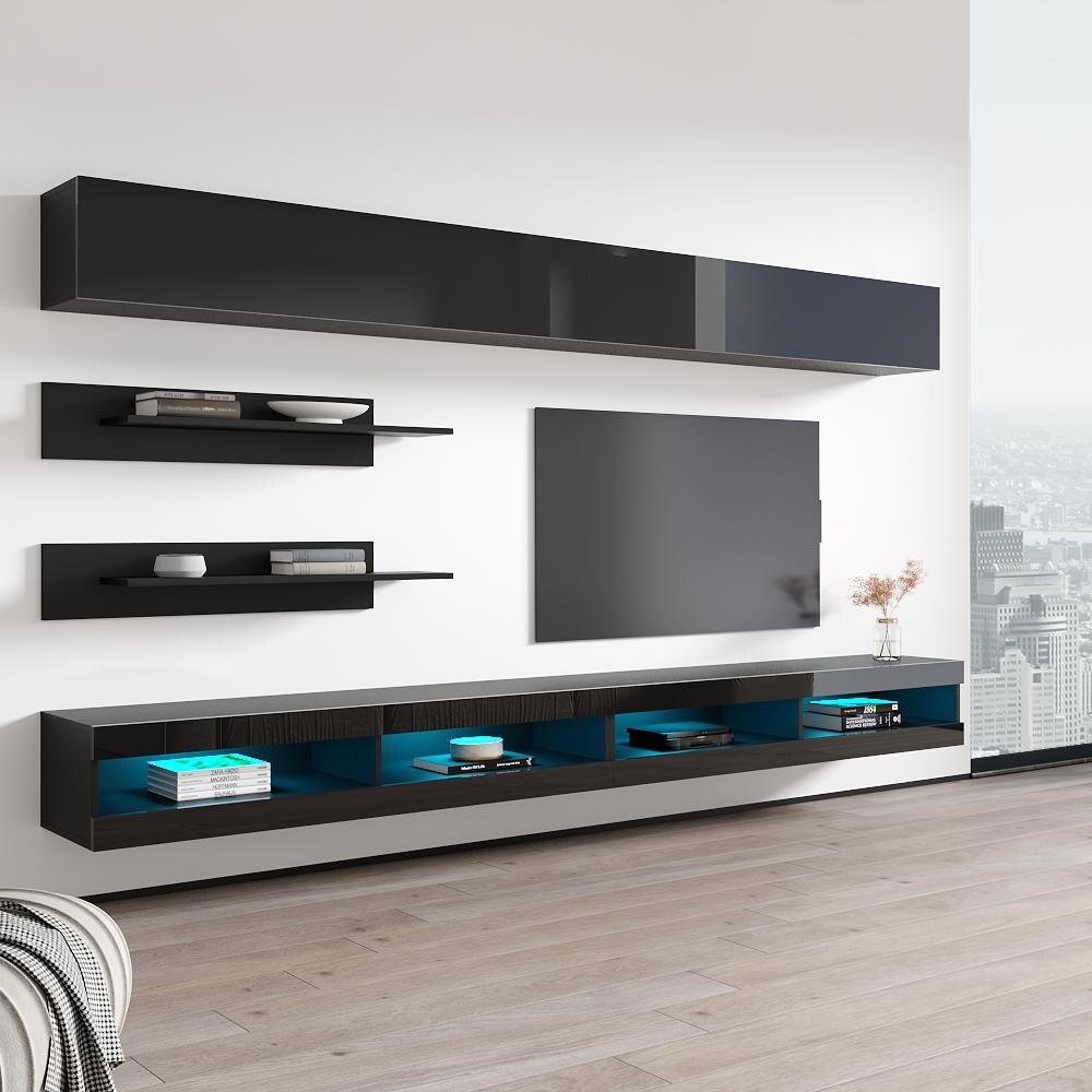 Fly I1 34TV Wall Mounted Floating Modern Entertainment Center