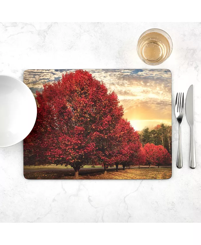 Pimpernel Crimson Trees Placemats Set of 4