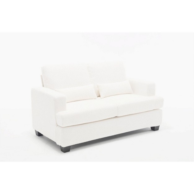 Modern Sofa Couches With Square Armrests Removable Back Cushions And Waist Pillows modernluxe