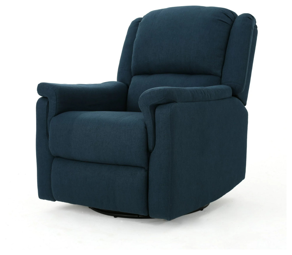 Contemporary Recliner  Swivel Design With Comfy Padded Seat   Contemporary   Recliner Chairs   by Declusia  Houzz