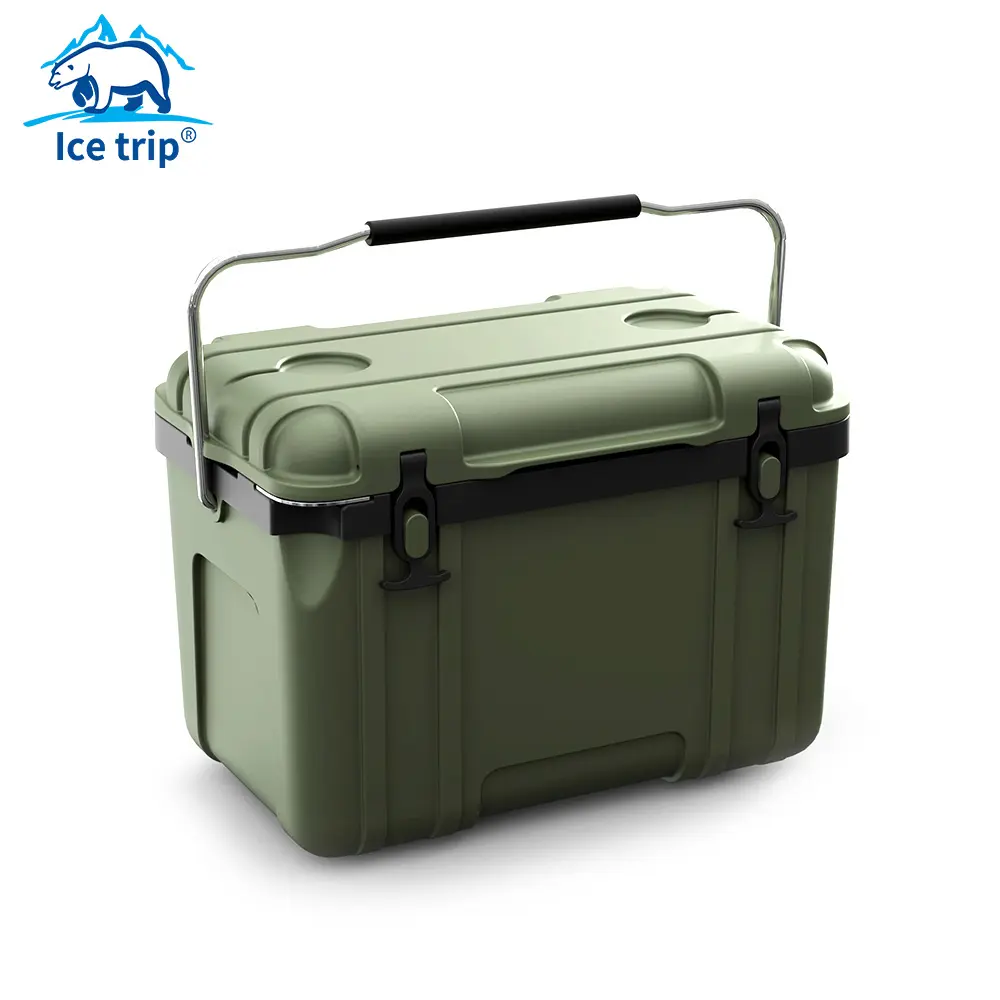 26L Camping Outdoor Hiking Hard Plastic Cold Storage Box Portable Seafood Insulation Cool Box