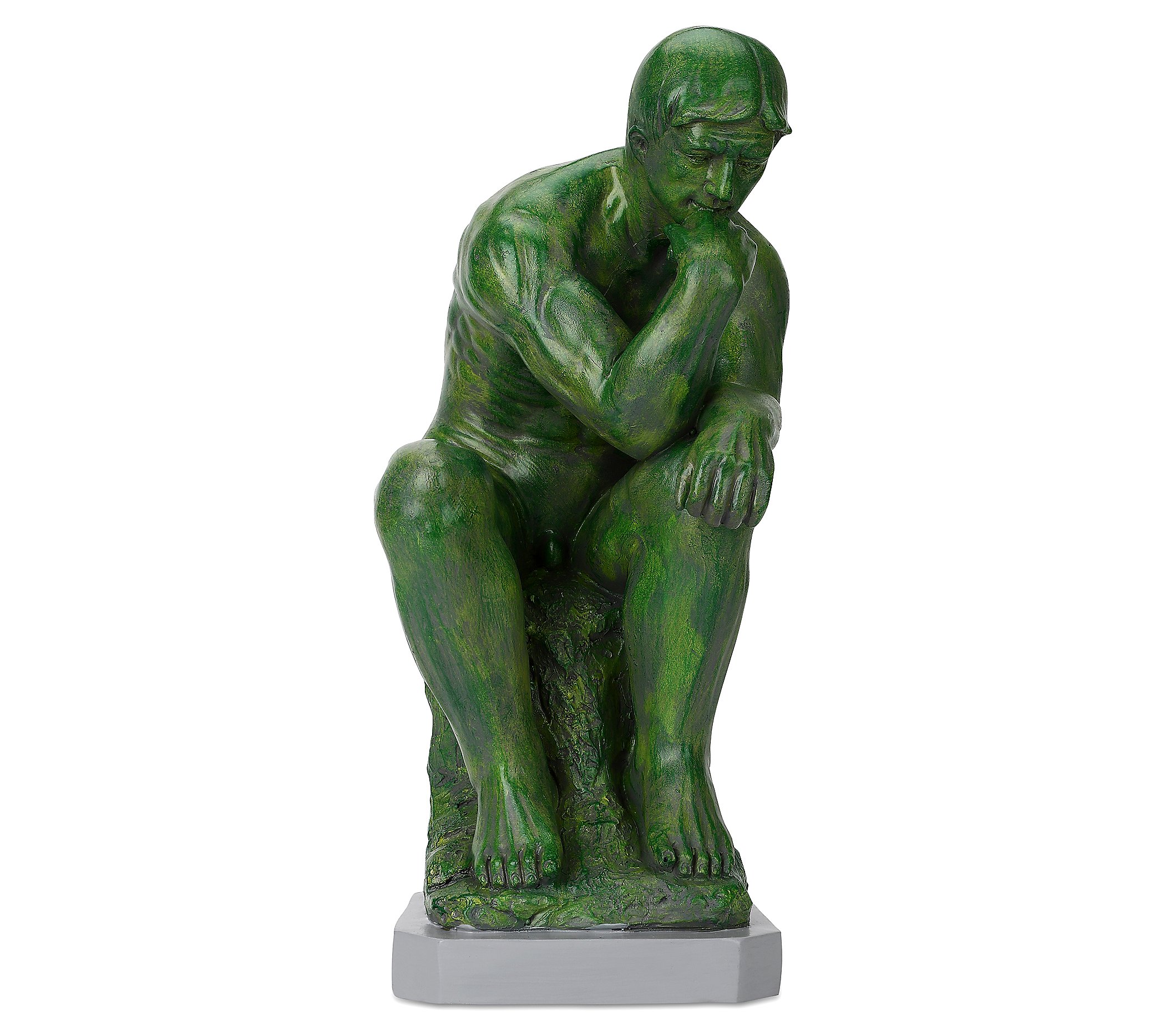 Techko Thinker Statue with Solar Spotlight